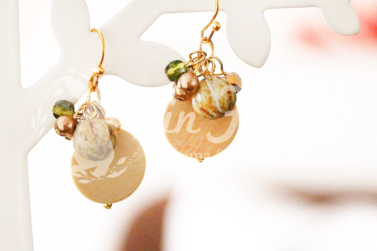 秋向けハンドメイドピアス