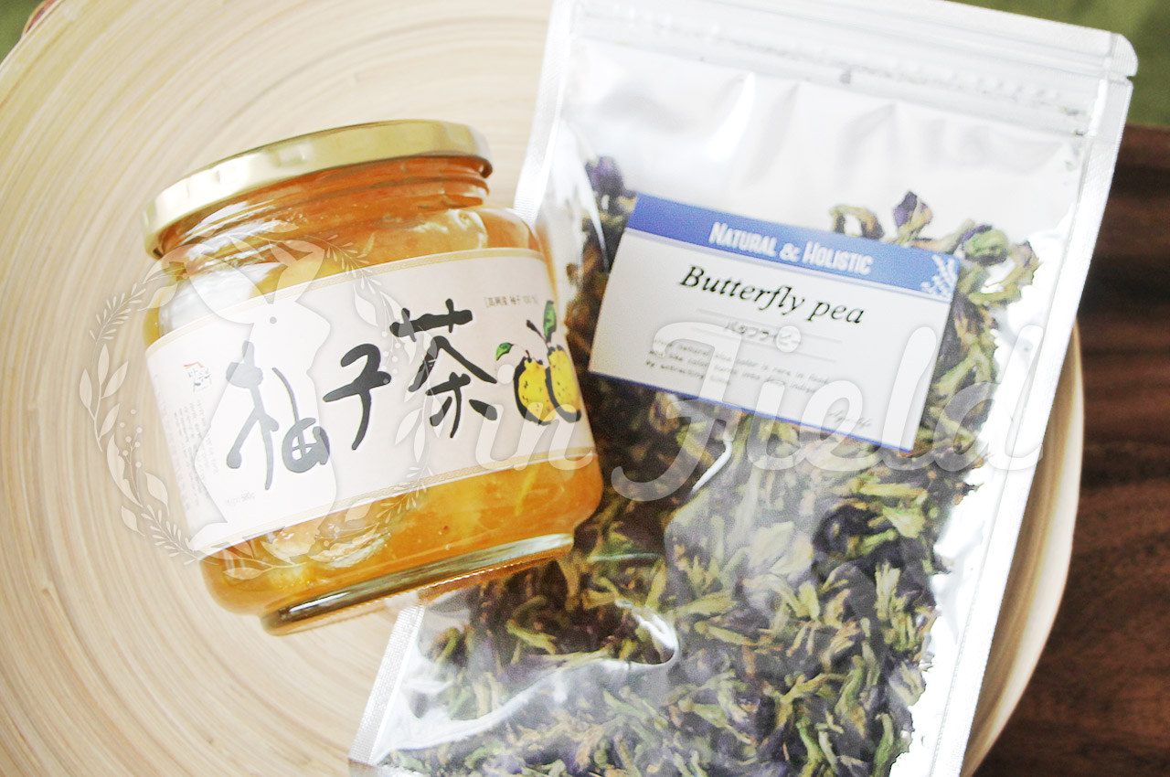 バタフライピーゆず茶