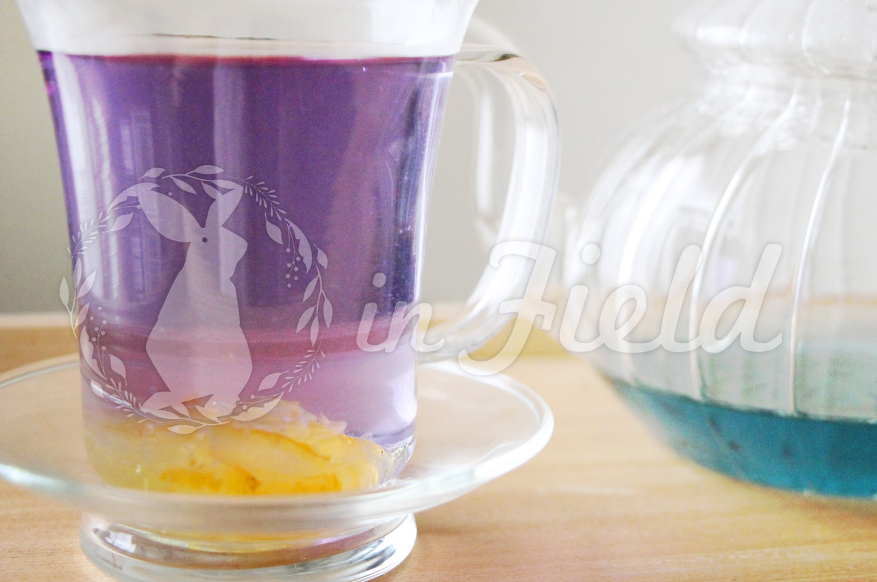 バタフライピーゆず茶